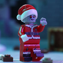 Load image into Gallery viewer, Zombie Santa Minifig made using LEGO parts - B3 Customs