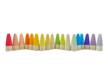 Load image into Gallery viewer, 18 Pcs STAINED Wooden Stick Gnomes Set