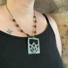 Load image into Gallery viewer, Lotus Medallion Necklace