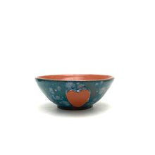 Load image into Gallery viewer, Calliope Heart Ice-Cream Bowls - Teal Fireworks