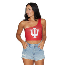 Load image into Gallery viewer, Indiana Hoosiers Crimson One Shoulder Top