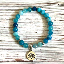 Load image into Gallery viewer, Blue Agate Mental Clarity Bracelet