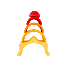 Load image into Gallery viewer, **Pre-order (Ships in 1-2 Weeks)**5-Piece Stained Mini Wooden Sun Rainbow Stacker