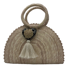 Load image into Gallery viewer, Handwoven Crescent Bag with Pompon