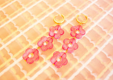 Load image into Gallery viewer, Summer Flower Acrylic Dangle Earrings