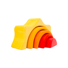 Load image into Gallery viewer, **Pre-order (Ships in 1-2 Weeks)**5-Piece Stained Mini Wooden Sun Rainbow Stacker