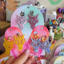 Load image into Gallery viewer, Fierce Dragon Acrylic Earrings