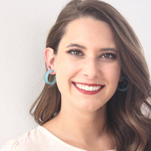 Load image into Gallery viewer, Neon Yellow Frosted Small Classic Hoop Earrings