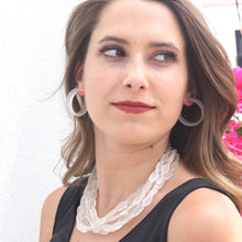 Load image into Gallery viewer, Clear Frosted Lucite Sylvie Beaded Statement Necklace