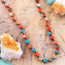 Load image into Gallery viewer, Immeasurable Multicolor Ocean Jade Golden Wrap Necklace