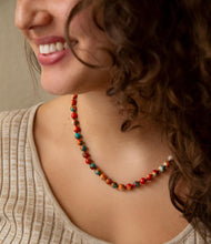 Load image into Gallery viewer, Immeasurable Multicolor Ocean Jade Golden Wrap Necklace