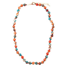 Load image into Gallery viewer, Immeasurable Multicolor Ocean Jade Golden Wrap Necklace