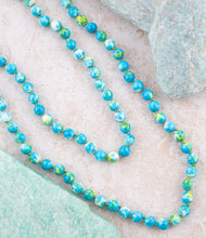 Load image into Gallery viewer, Immeasurable Ocean jade Blue Knotted Necklace