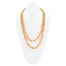 Load image into Gallery viewer, Immeasurable Orange and Lime Wrap Necklace