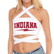 Load image into Gallery viewer, Indiana Hoosiers White Multi Way Bandeau Top