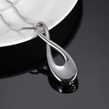Load image into Gallery viewer, Silver Infinity Teardrop Shaped Cremation Urn Necklace