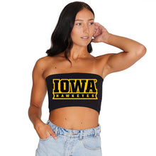 Load image into Gallery viewer, Iowa Hawkeyes Black Bandeau Top
