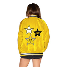 Load image into Gallery viewer, Iowa Hawkeyes Satin Letterman Bomber Jacket