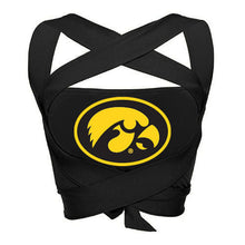 Load image into Gallery viewer, Iowa Hawkeyes Black Multi Way Bandeau Top