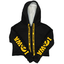 Load image into Gallery viewer, Iowa Hawkeyes Varsity Furry Hoodie