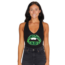 Load image into Gallery viewer, Irish Baby Lips Black Bodysuit