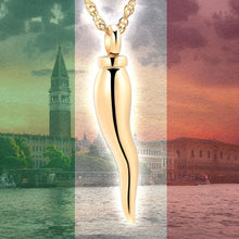 Load image into Gallery viewer, Italian Horn Cremation Necklace