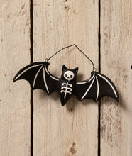 Load image into Gallery viewer, Batty Skeleton Ornament