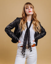 Load image into Gallery viewer, The Johansen - Black Skinny Scarf