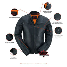 Load image into Gallery viewer, Men's Lightweight Drum Dyed Naked Lambskin Jacket - Black
