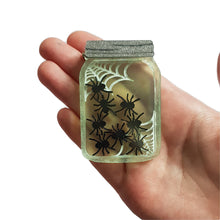 Load image into Gallery viewer, Jar Of Spiders Brooch by Cherryloco