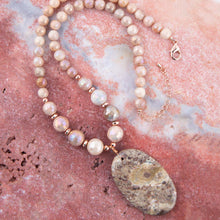 Load image into Gallery viewer, Jasper Slab in Pink Necklace