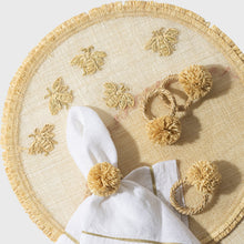 Load image into Gallery viewer, Straw bee placemat, set of four