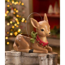 Load image into Gallery viewer, Jingle Bell Reindeer Bucket by Bethany Lowe Designs