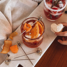Load image into Gallery viewer, Stripey bee cocktail picks