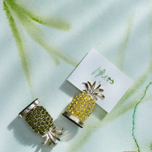 Load image into Gallery viewer, Pineapple placecard holders, yellow, set of two