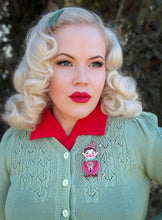 Load image into Gallery viewer, PINK North Pole Apprentice Brooch Johanna Parker x Lipstick &amp; Chrome