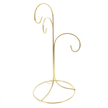 Load image into Gallery viewer, 3-Arm 3-Tier Gold Brass Metal Ornament Stand Display 10.75 Inches (Taiwan)