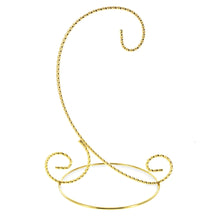 Load image into Gallery viewer, Twisted Wire Gold Metal Ornament Stand Display 7.2 Inches (Taiwan)