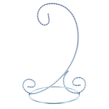Load image into Gallery viewer, Twisted Wire Silver Metal Ornament Stand Display 7.2 Inches (Taiwan)