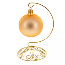 Load image into Gallery viewer, Curved Gold Wire Swirl Base Ornament Stand Display 7 Inches (Taiwan)