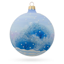 Load image into Gallery viewer, Dog Delivering Christmas Gifts on Sleigh Glass Ball Christmas Ornament 4 Inches