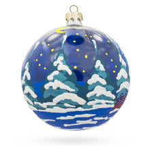Load image into Gallery viewer, Festive Snowman with Gifts - Glass Ball Christmas Ornament 3.25 Inches
