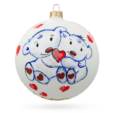 Load image into Gallery viewer, Two Bears in Love Glass Ball Christmas Ornament 4 Inches