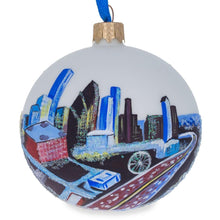 Load image into Gallery viewer, Houston, Texas Glass Ball Christmas Ornament 3.25 Inches