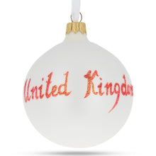 Load image into Gallery viewer, United Kingdom Coat of Arms Glass Ball Christmas Ornament 3.25 Inches