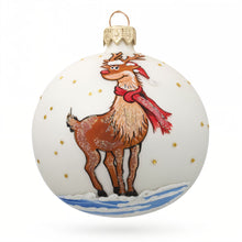 Load image into Gallery viewer, Shimmering Rudolf the Red-Nosed Reindeer Glass Ball Christmas Ornament 3.25 Inches
