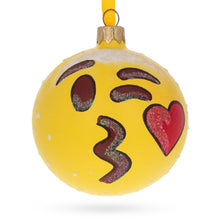 Load image into Gallery viewer, Cheeky Wink and Kiss Facial Expressions Glass Ball Christmas Ornament 3.25 Inches