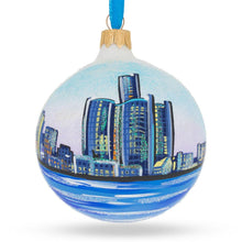 Load image into Gallery viewer, Detroit, Michigan Glass Ball Christmas Ornament 3.25 Inches