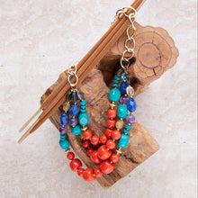 Load image into Gallery viewer, Kaleidoscope Multistone Statement Golden Necklace