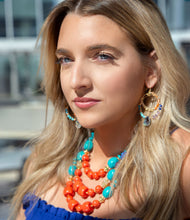 Load image into Gallery viewer, Kaleidoscope Multistone Statement Golden Necklace